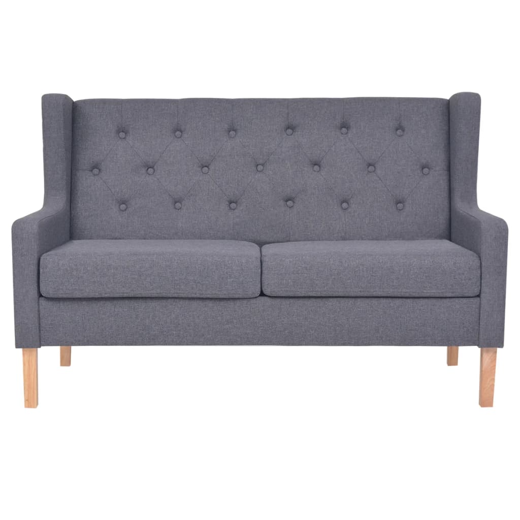 NNEVL 2-Seater Sofa Fabric Grey