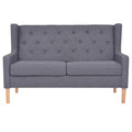 NNEVL 2-Seater Sofa Fabric Grey