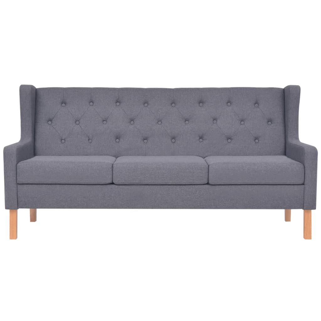 NNEVL Sofa Set 3 Pieces Fabric Grey