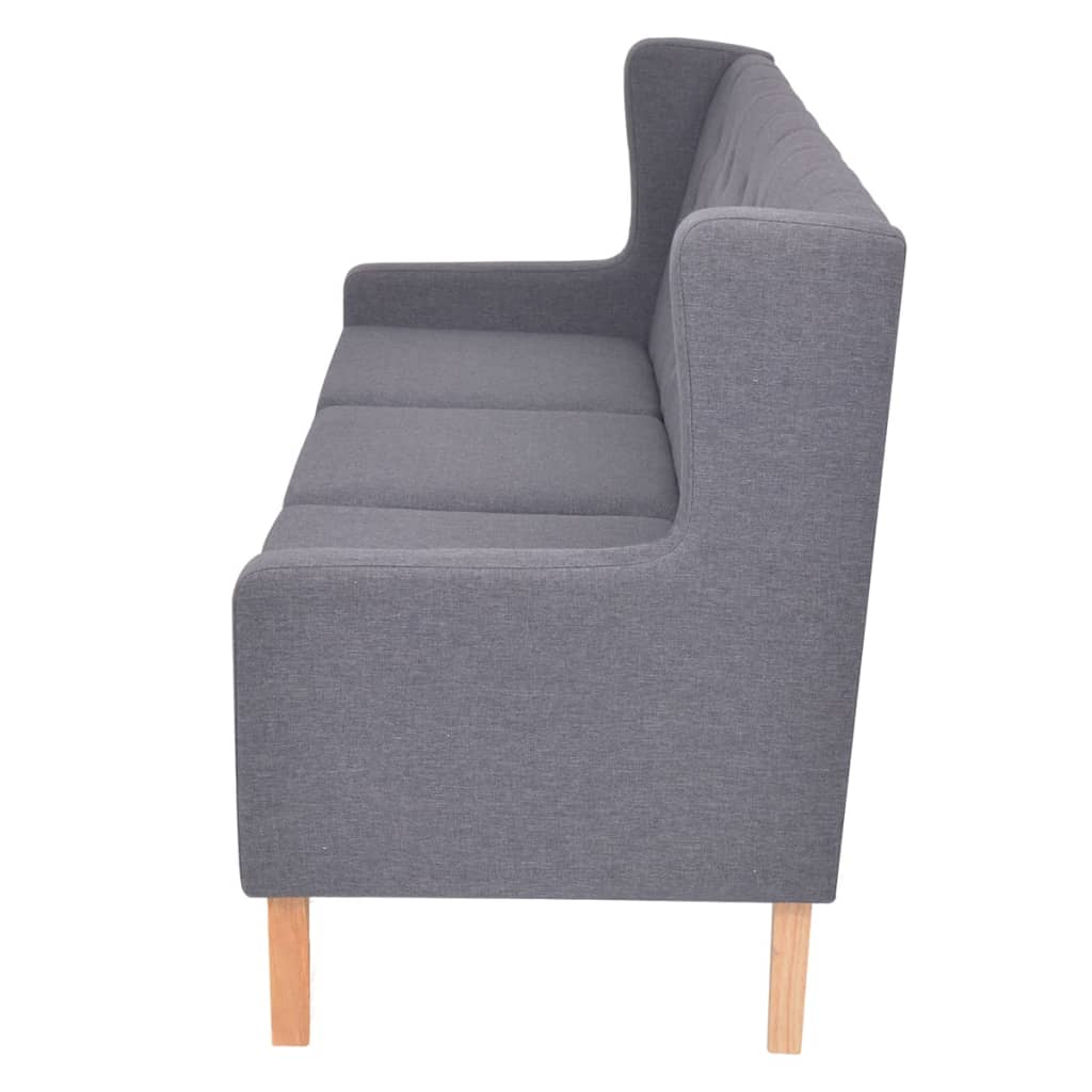 NNEVL Sofa Set 3 Pieces Fabric Grey