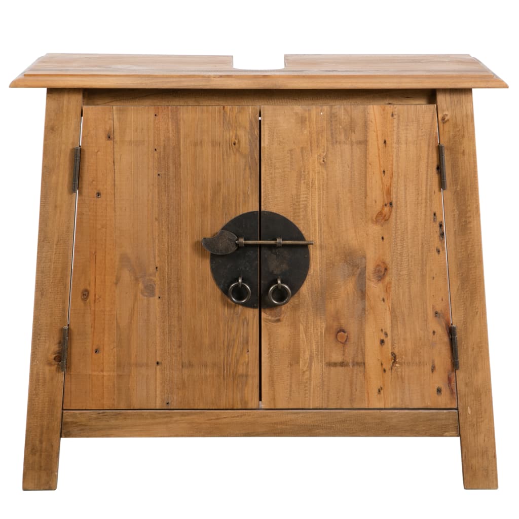 NNEVL Bathroom Vanity Cabinet Solid Recycled Pinewood 70x32x63 cm