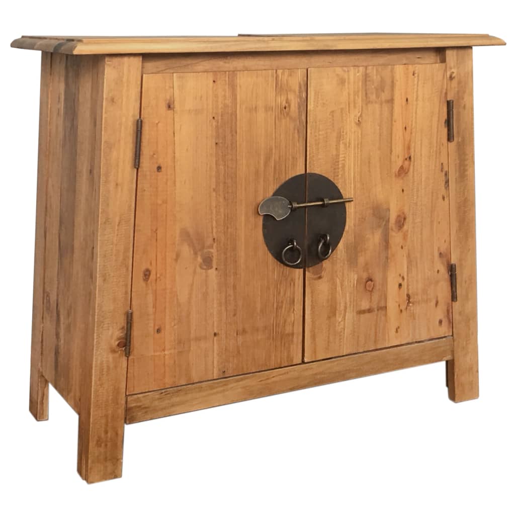 NNEVL Bathroom Vanity Cabinet Solid Recycled Pinewood 70x32x63 cm