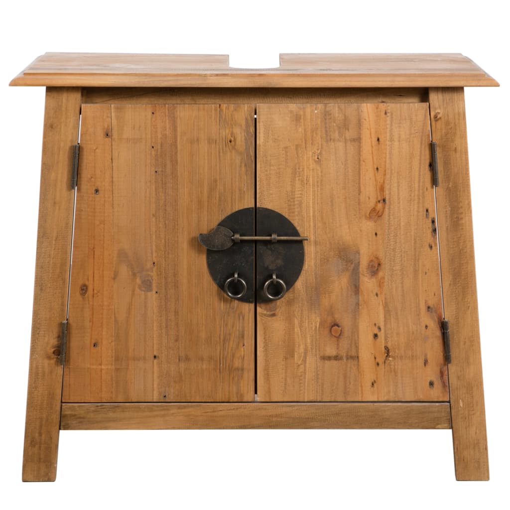NNEVL Bathroom Furniture Set Recycled Solid Recycled Pinewood