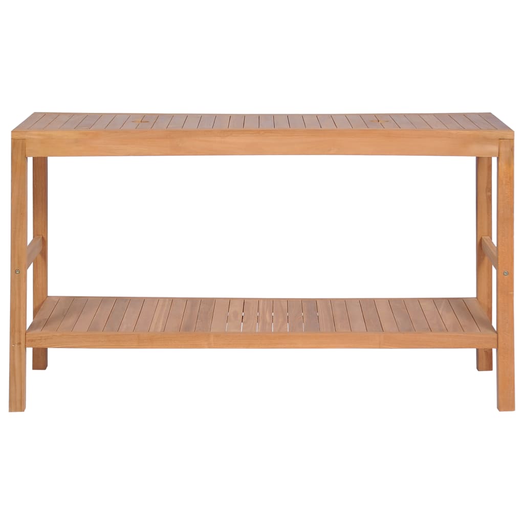NNEVL Bathroom Vanity Cabinet Solid Teak 132x45x75 cm