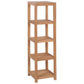 NNEVL 4-Tier Bathroom Storage Rack Solid Teak 42x42x165 cm