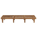 NNEVL Folding Sun Lounger Solid Acacia Wood