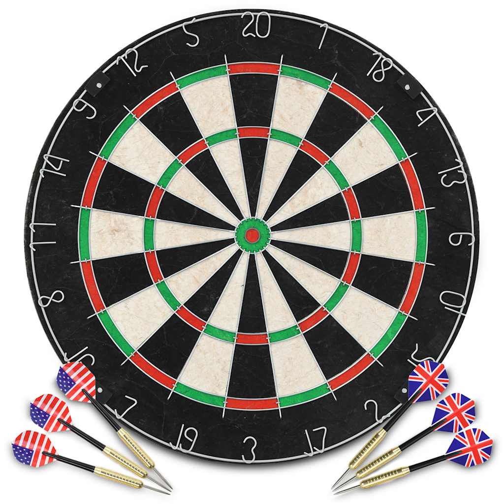 Vidaxl professional dartboard with 6 sisal darts-0