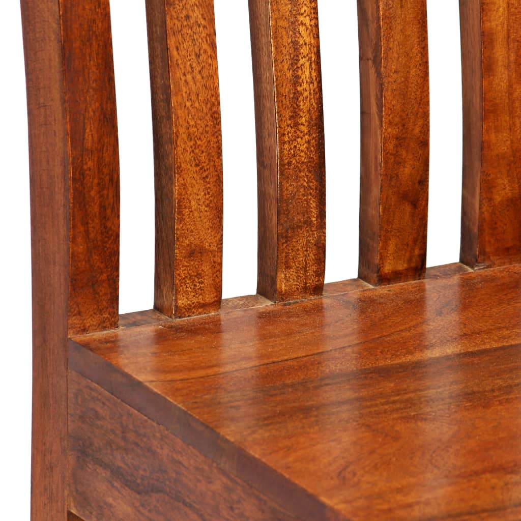 NNEVL Dining Table Set 7 Pieces Solid Acacia and Mango Wood