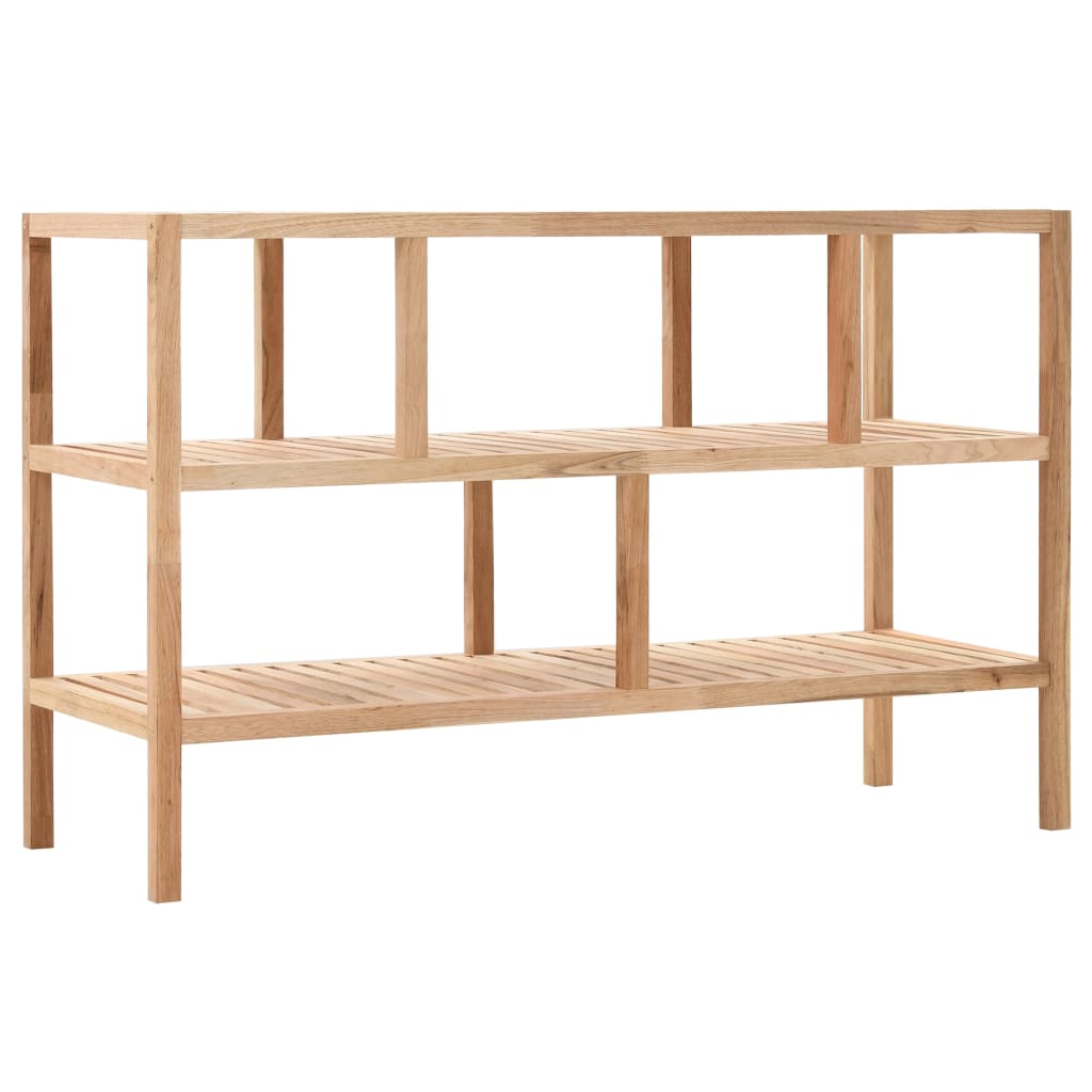 NNEVL Bathroom Shelf Solid Walnut Wood 100x40x65 cm