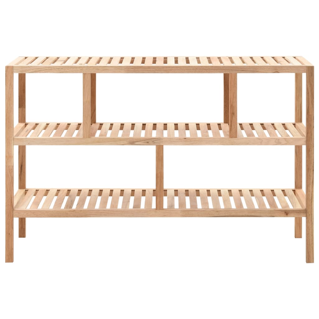 NNEVL Bathroom Shelf Solid Walnut Wood 100x40x65 cm