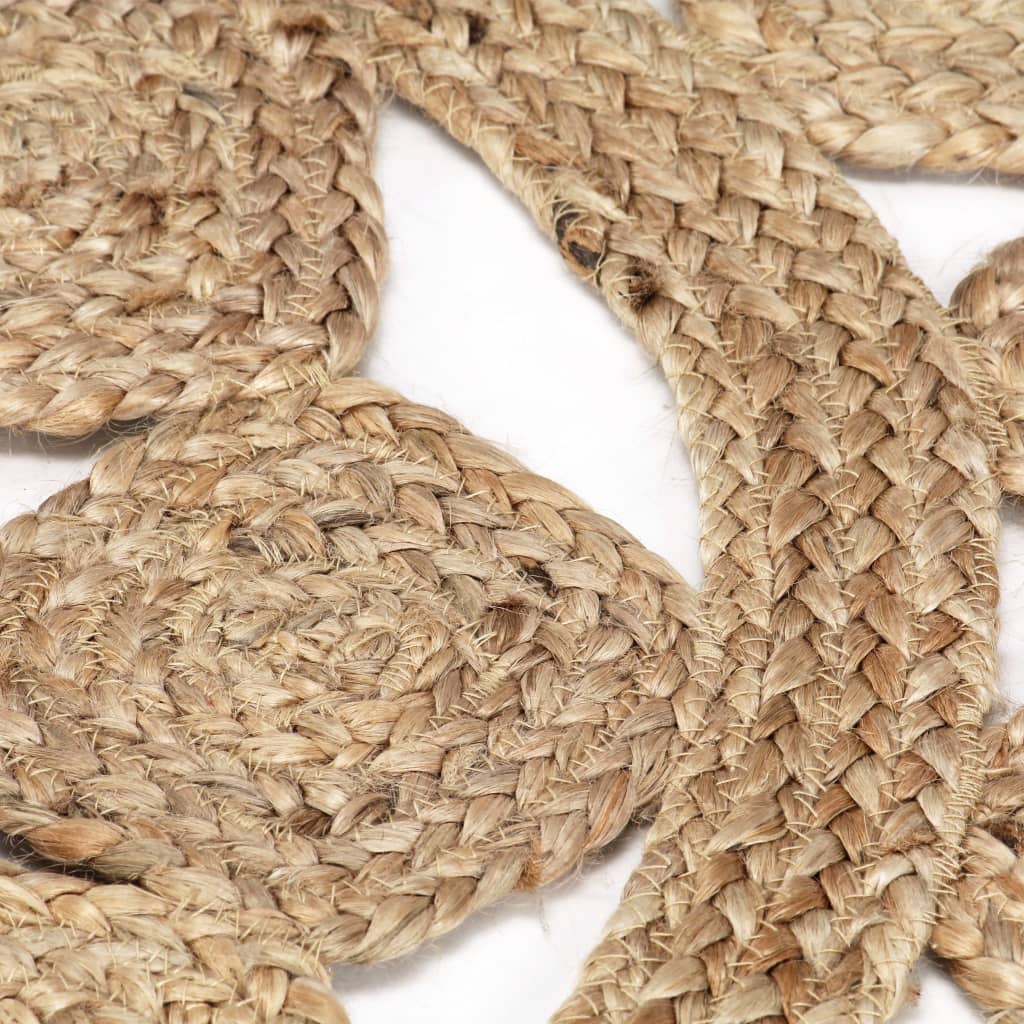 NNEVL Handmade Rug Braided Jute 90 cm