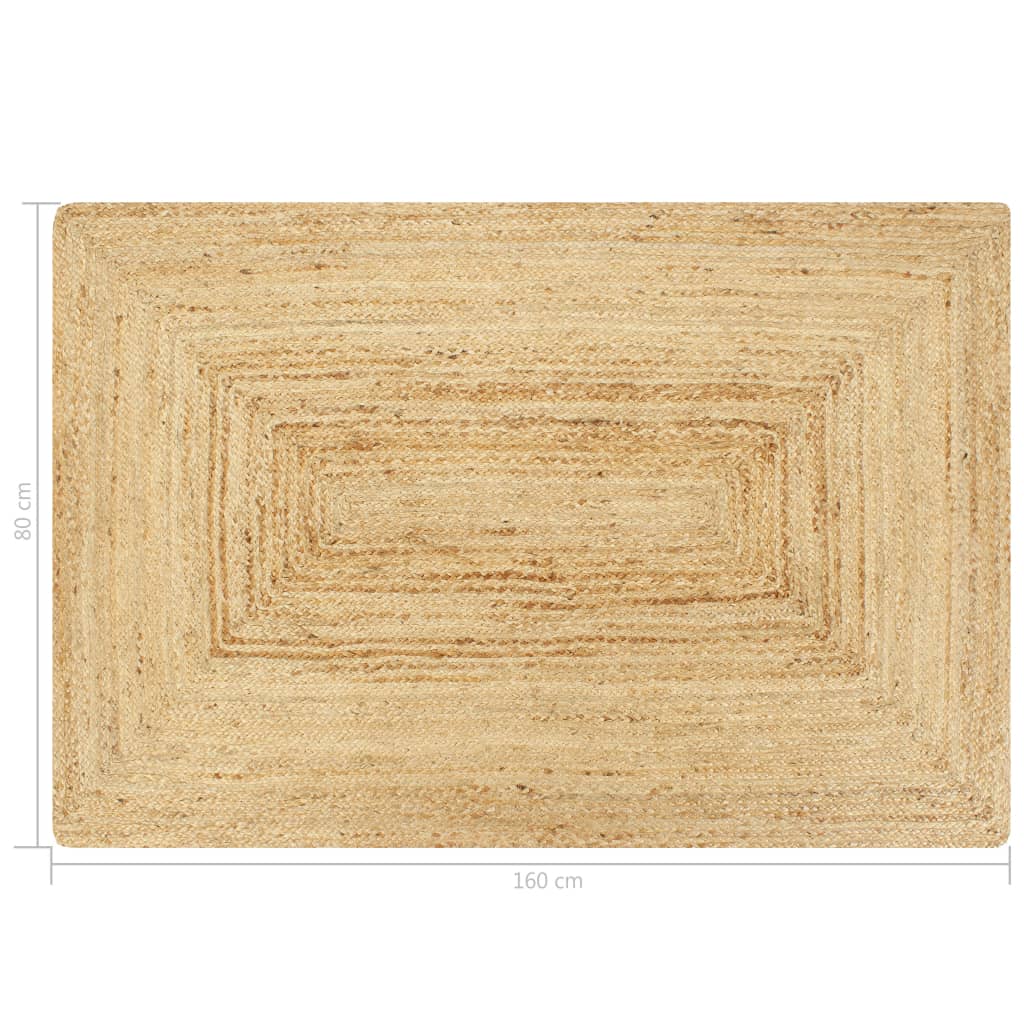 NNEVL Handmade Rug Jute Natural 80x160 cm