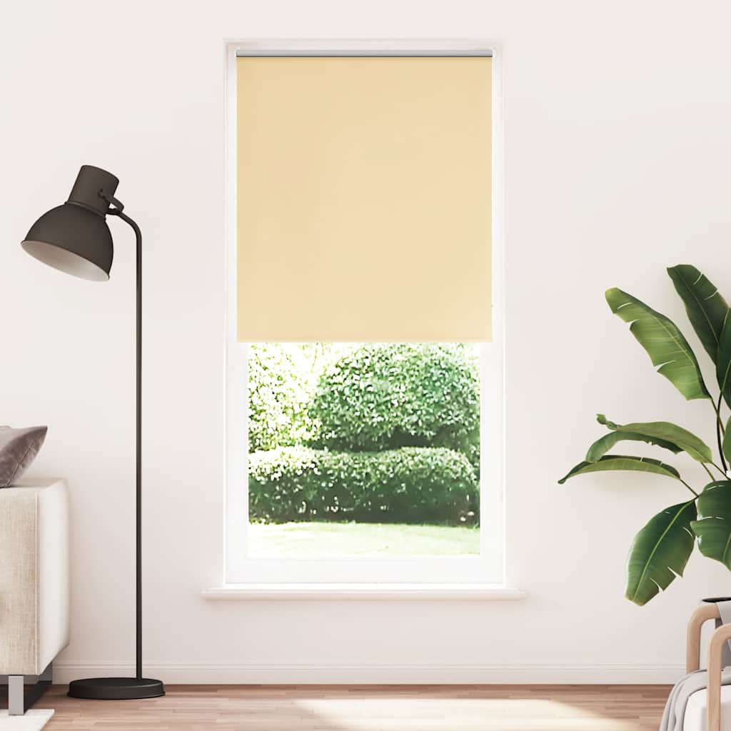 Vidaxl blackout roller blind 124.4 x 230 cm fabric width 120 cm beige-0