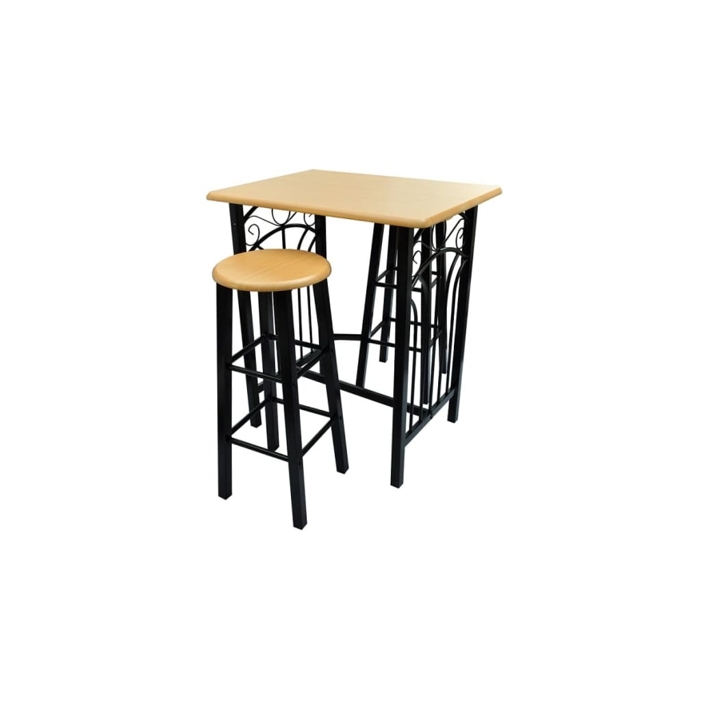 NNEVL Breakfast/Dinner Table Dining Set MDF with Black