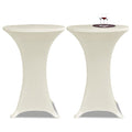Vidaxl standing table cover stretch ø60cm cream (2 pieces)-0