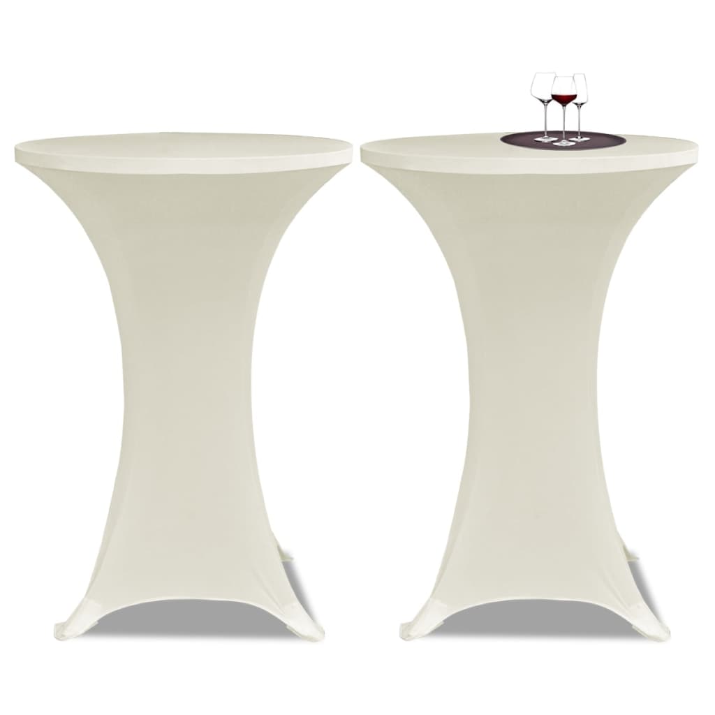 Vidaxl standing table cover stretch ø60cm cream (2 pieces)-0