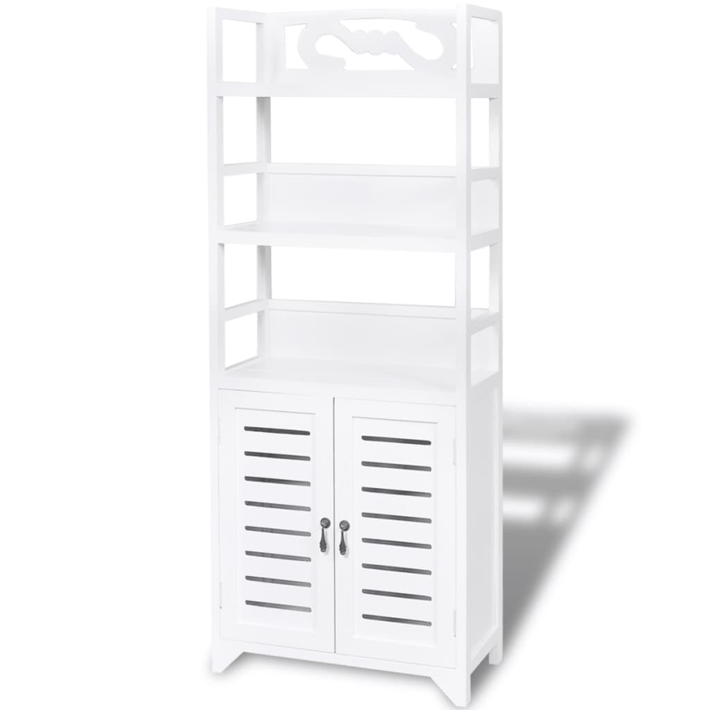 NNEVL Bathroom Cabinet Albuquerque Wood White 46x24x117.5 cm