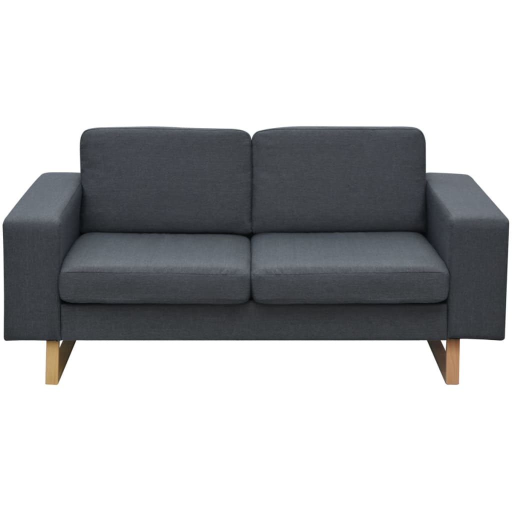 NNEVL 2-Seater Sofa Fabric Dark Grey