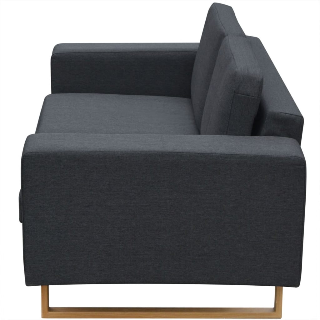 NNEVL 2-Seater Sofa Fabric Dark Grey
