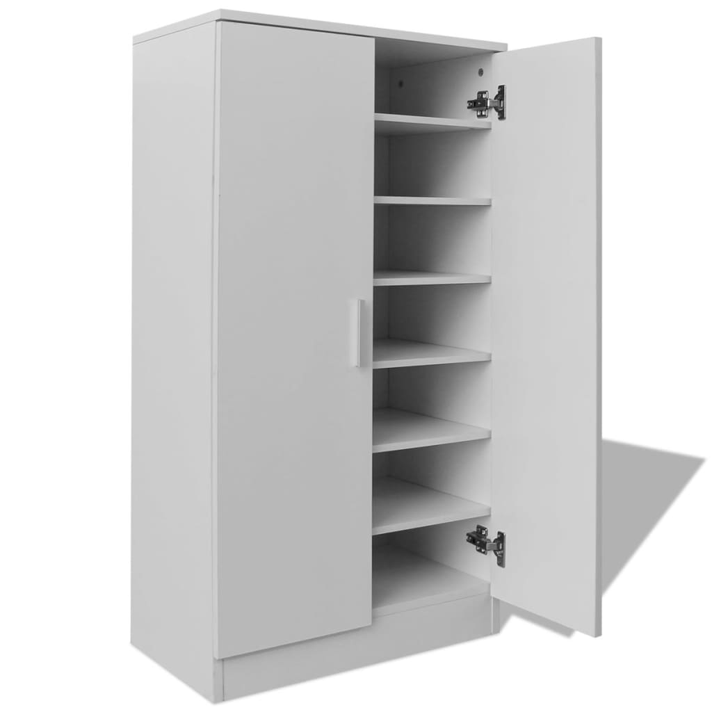 NNEVL Shoe Cabinet 7 Shelves White