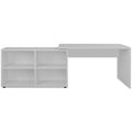 NNEVL Corner Desk 4 Shelves White