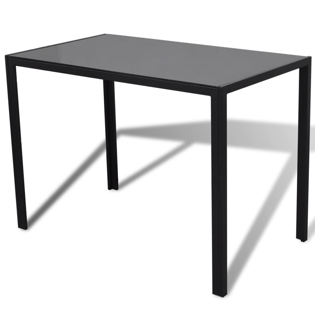 NNEVL Five Piece Dining Table Set Black