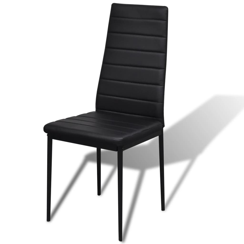 NNEVL Five Piece Dining Table Set Black