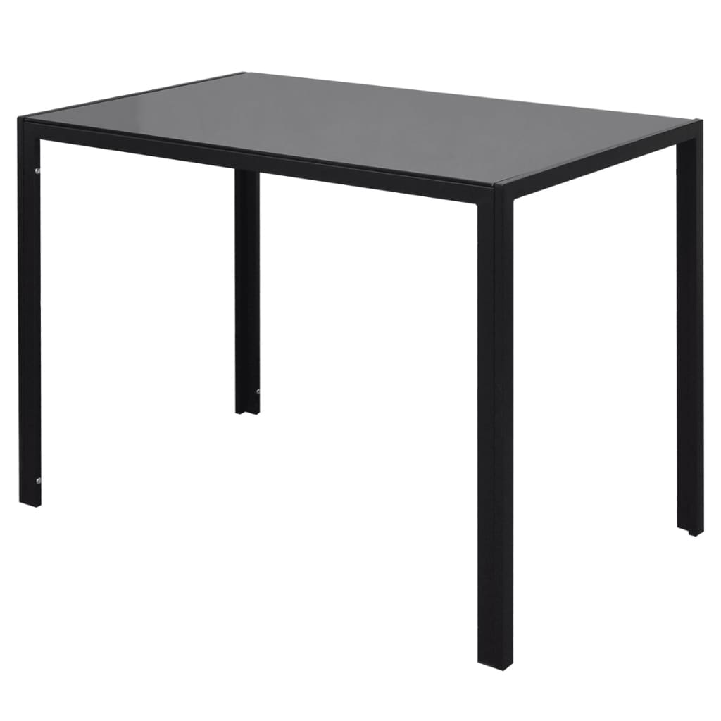 NNEVL Five Piece Dining Table Set Black and White