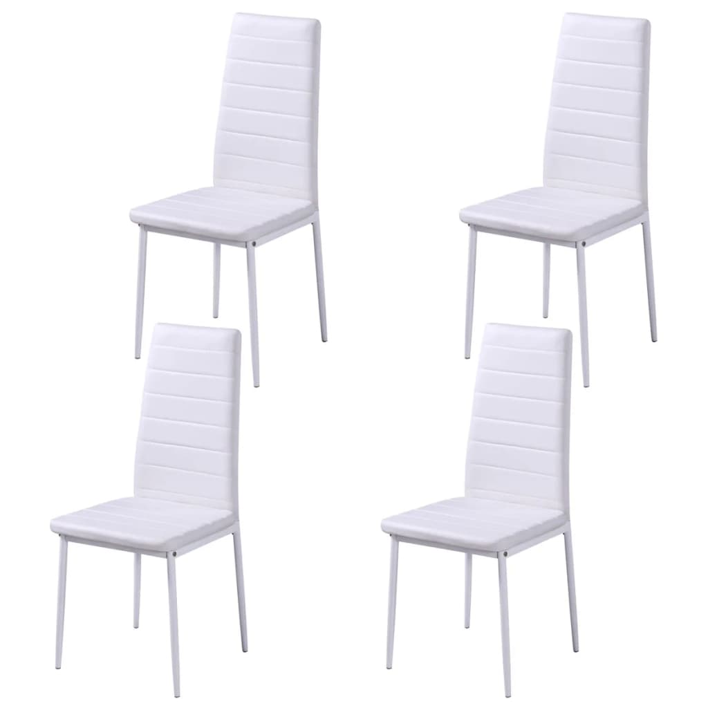 NNEVL Five Piece Dining Table Set Black and White