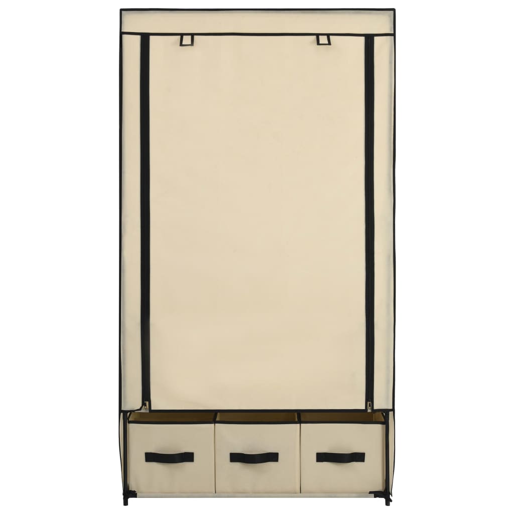 NNEVL Wardrobe Cream 87x49x159 cm Fabric