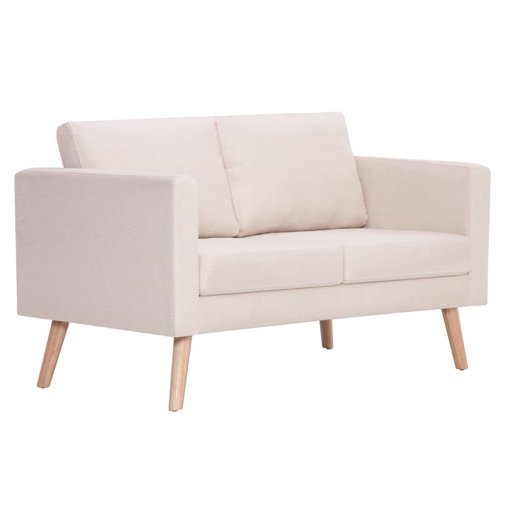 NNEVL 2-Seater Sofa Fabric Cream
