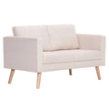 NNEVL 2-Seater Sofa Fabric Cream