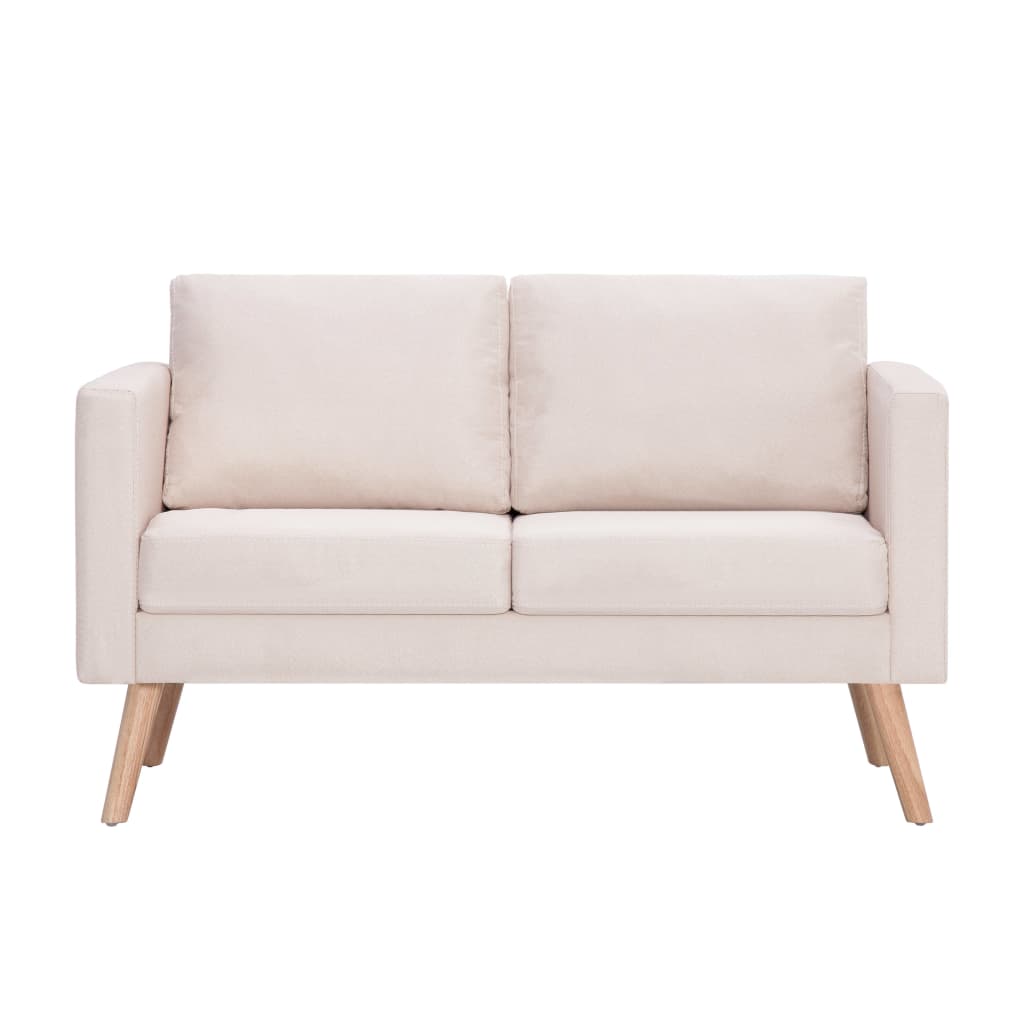 NNEVL 2-Seater Sofa Fabric Cream