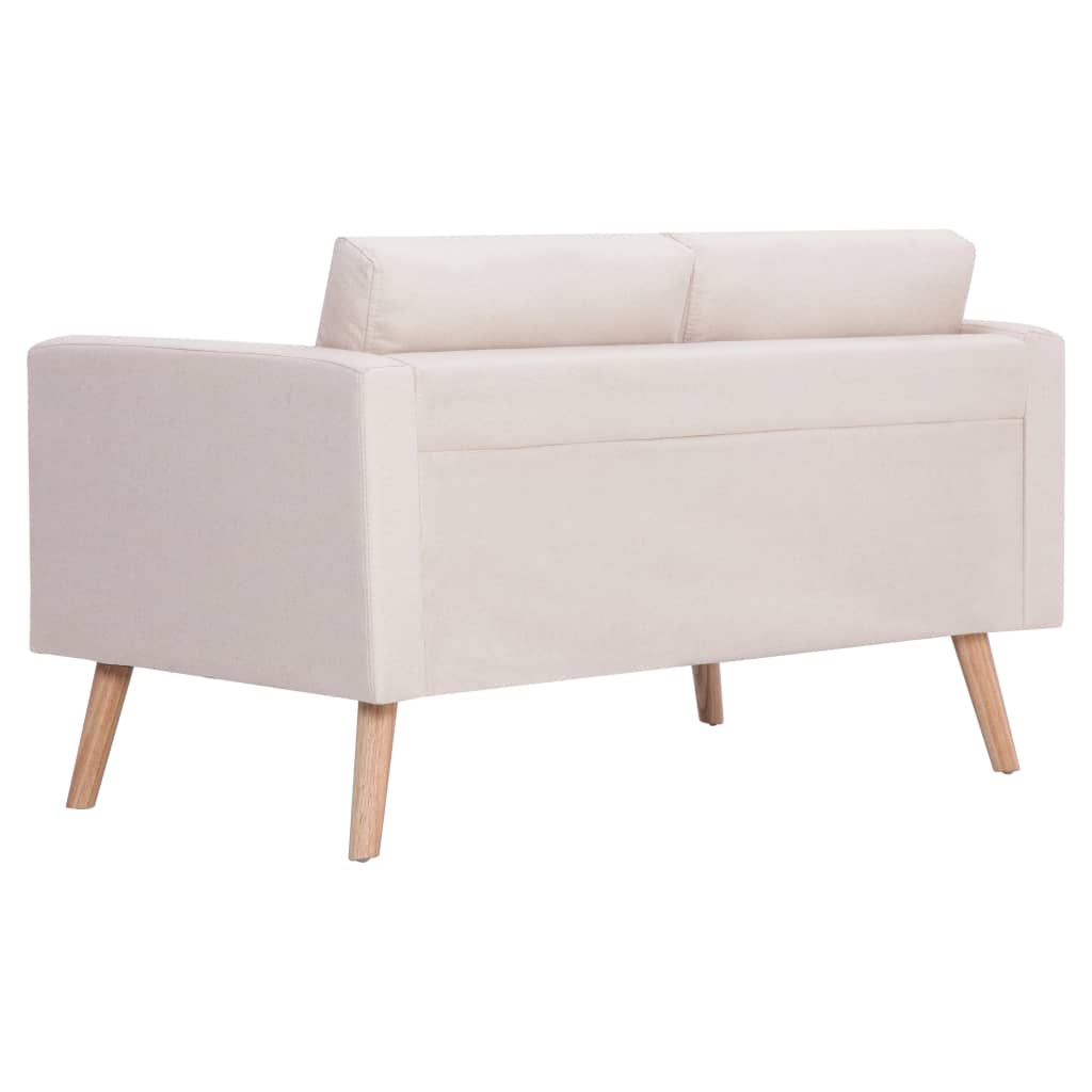 NNEVL 2-Seater Sofa Fabric Cream