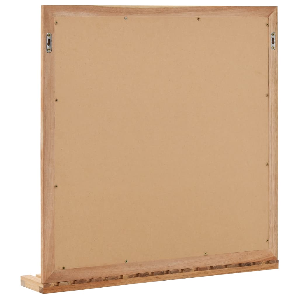 NNEVL Bathroom Mirror 60x12x62 cm  Solid Walnut Wood