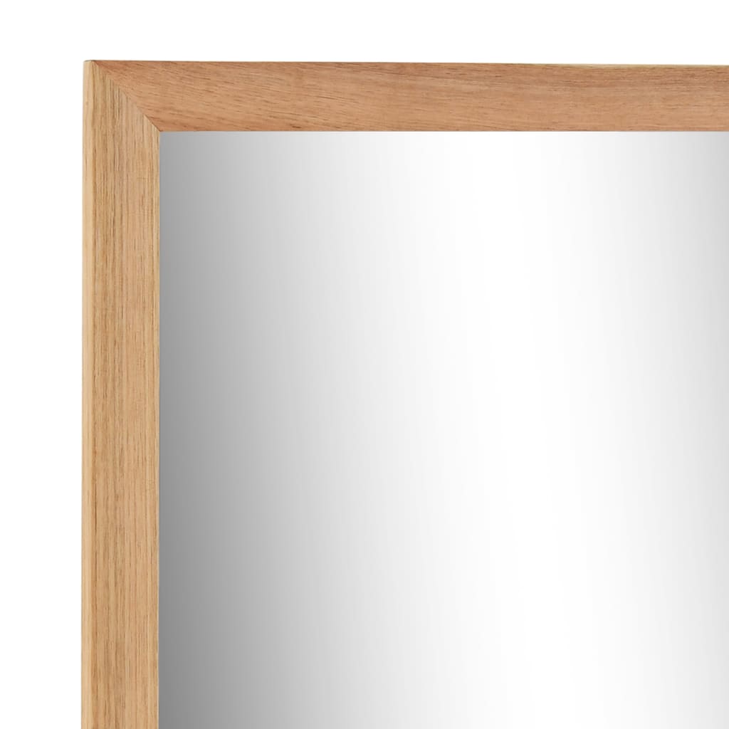 NNEVL Bathroom Mirror 60x12x62 cm  Solid Walnut Wood