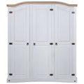 NNEVL Wardrobe Mexican Pine Corona Range 3 Doors White