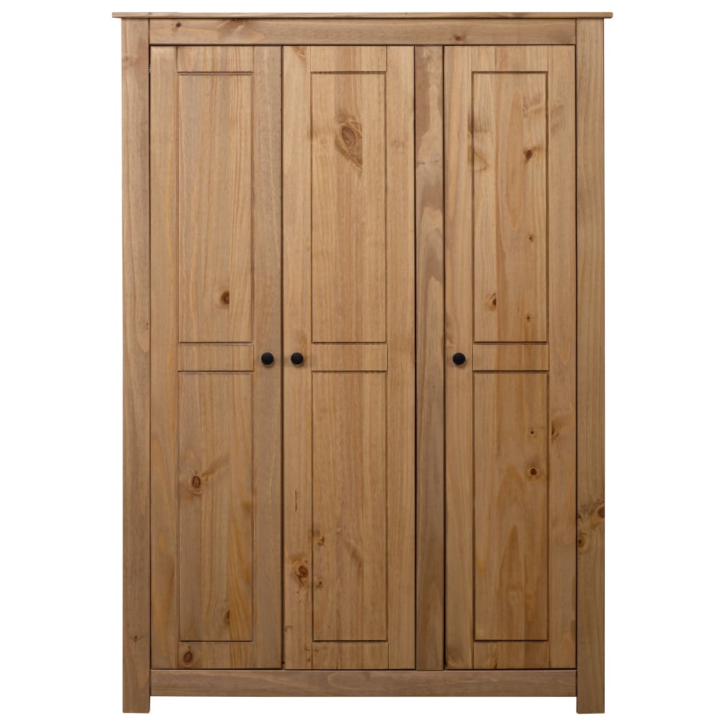 NNEVL 3-Door Wardrobe 118x50x171.5 cm Pine Panama Range