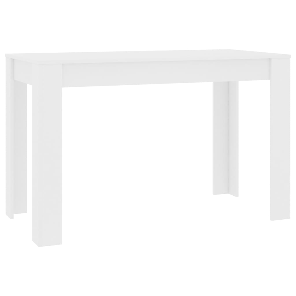 NNEVL Dining Table White 120x60x76 cm Chipboard
