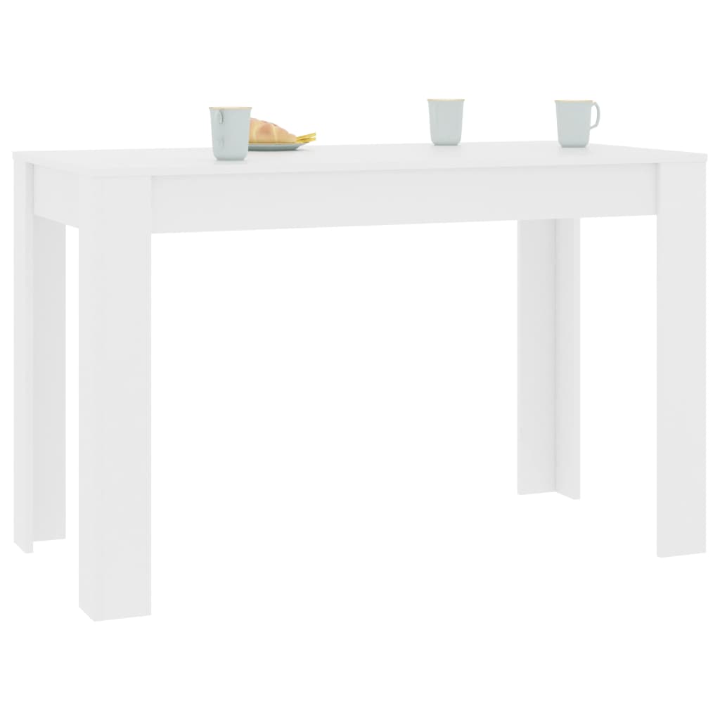 NNEVL Dining Table White 120x60x76 cm Chipboard