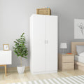 NNEVL Wardrobe White 80x52x180 cm Chipboard