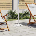 Vidaxl parasol base 9 kg 40 cm cast iron white-0