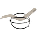 NNEVL Outdoor Geometrical Sun Lounger Steel Cream