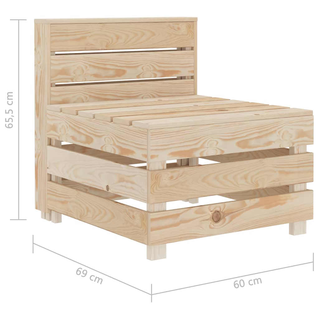 NNEVL Garden Pallet Sofa Wood