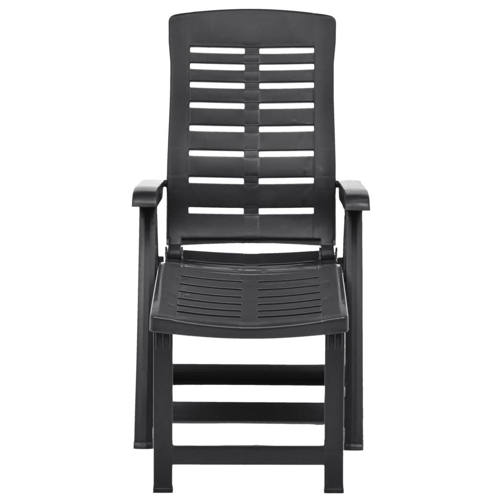 NNEVL Folding Sun Lounger Plastic Anthracite