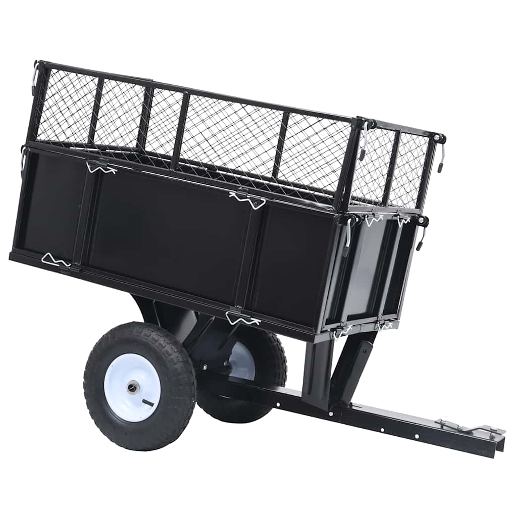 NNEVL Tipping Trailer for Lawn Mower 150 kg Load-0