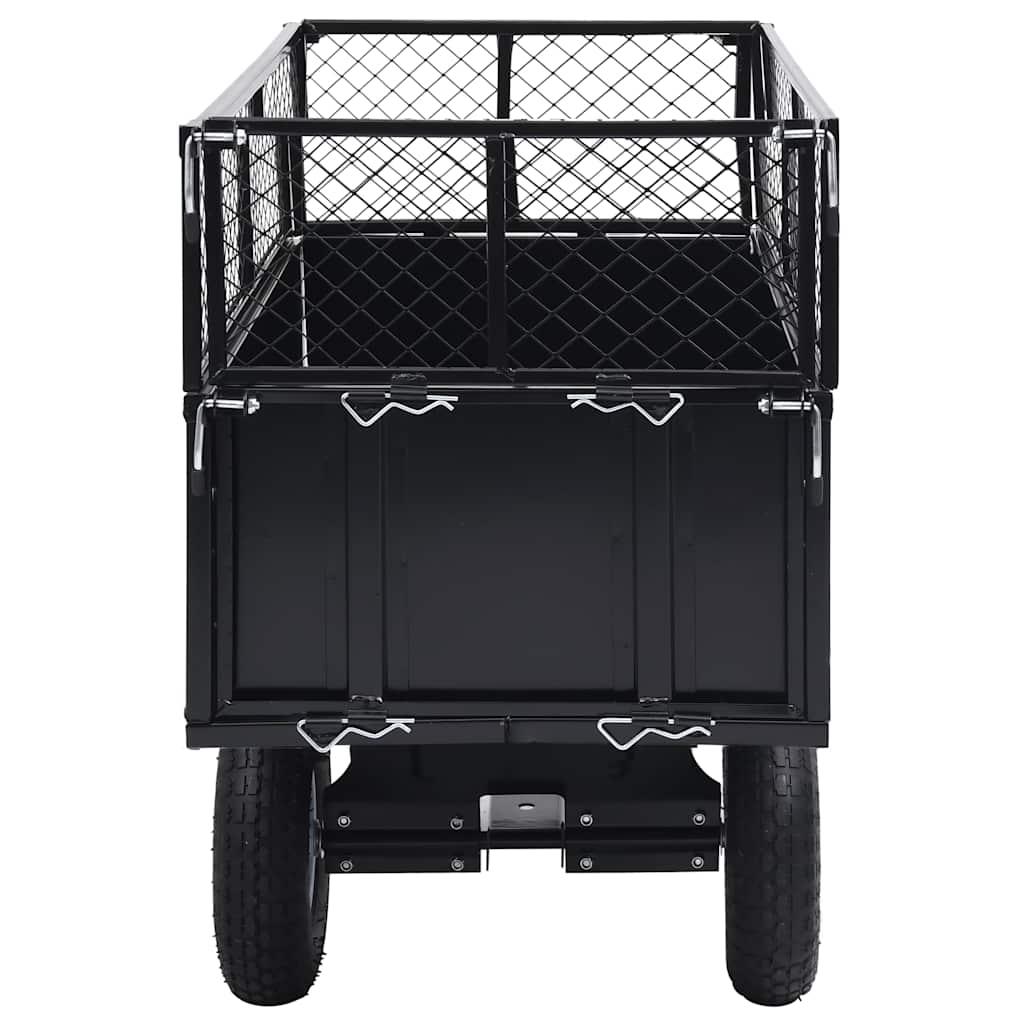 NNEVL Tipping Trailer for Lawn Mower 150 kg Load-3