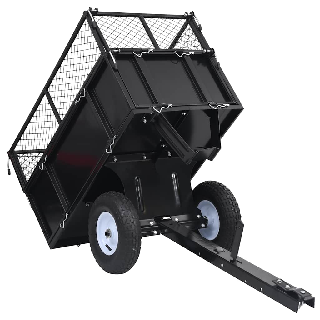 NNEVL Tipping Trailer for Lawn Mower 150 kg Load-4