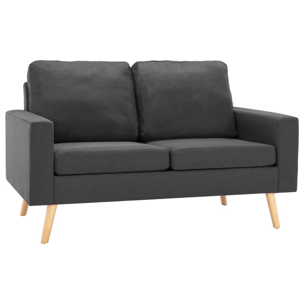 NNEVL 2-Seater Sofa Dark Grey Fabric