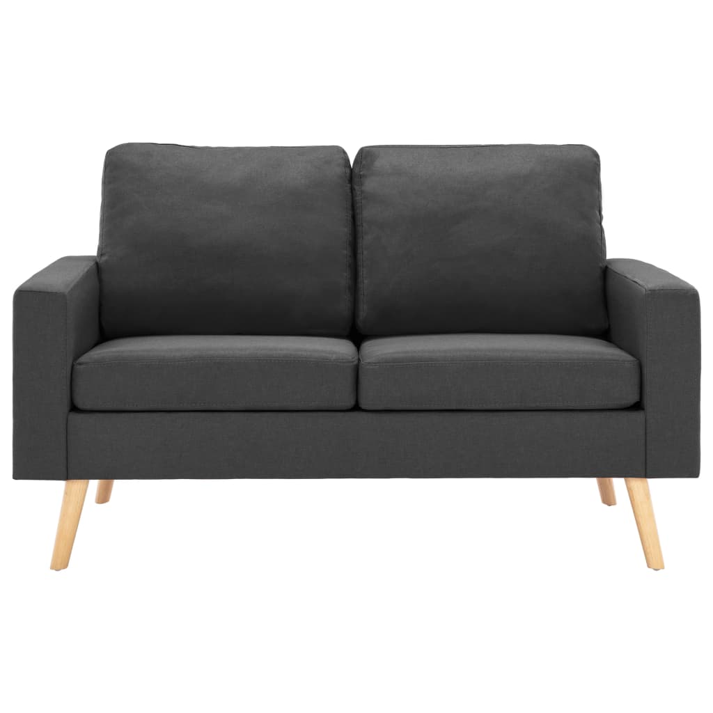 NNEVL 2-Seater Sofa Dark Grey Fabric
